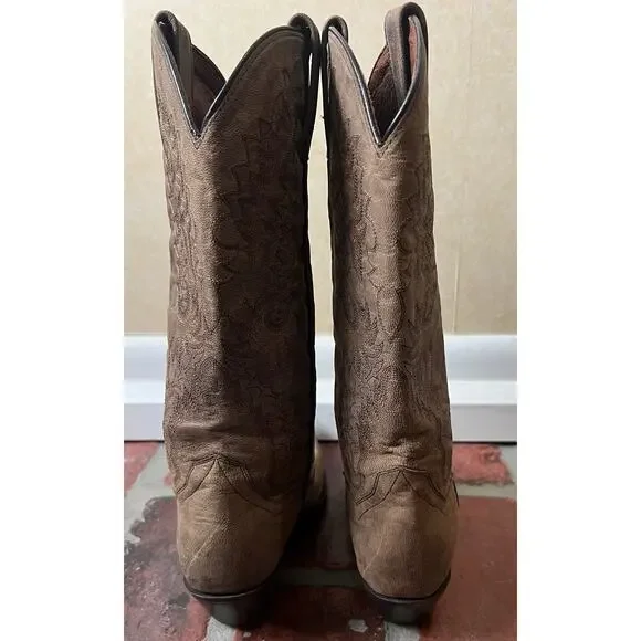 Dan Post Brown Leather Cowboy Boots Size 6 Womens Western - Picture 12 of 12